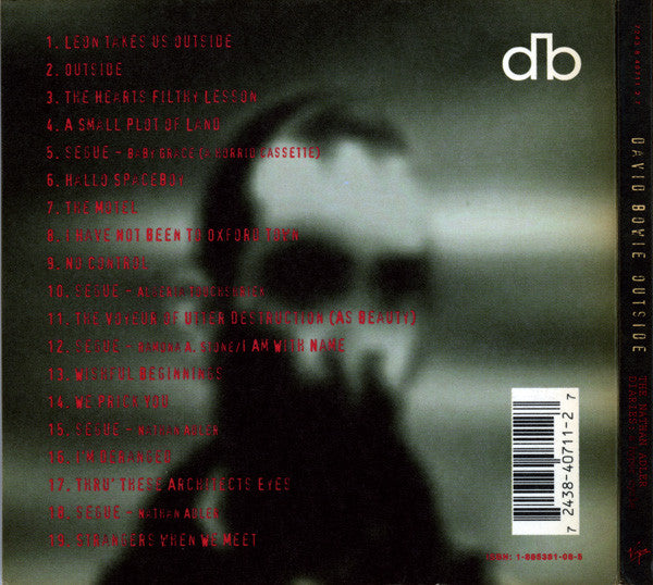David Bowie : 1. Outside (The Nathan Adler Diaries: A Hyper Cycle) (CD, Album, Promo, Dig)