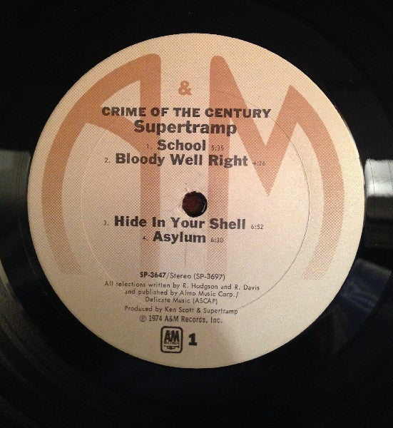 Supertramp : Crime Of The Century (LP, Album, Ter)