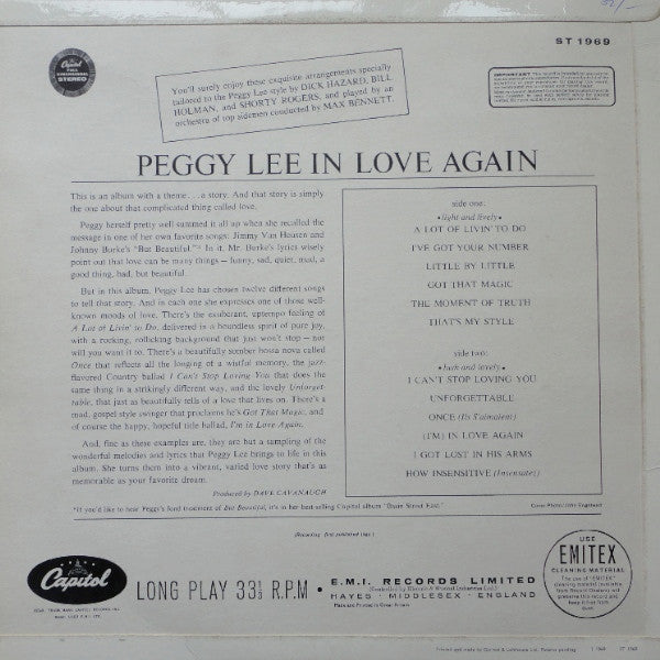 Peggy Lee : In Love Again! (LP)