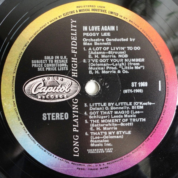 Peggy Lee : In Love Again! (LP)