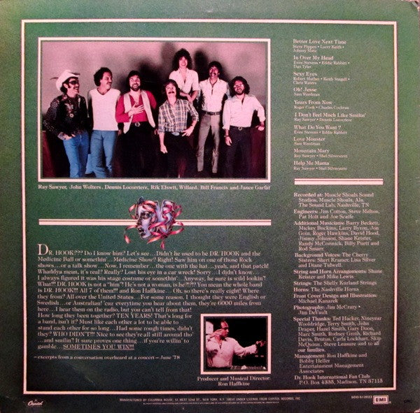 Dr. Hook : Sometimes You Win (LP, Album, Club)