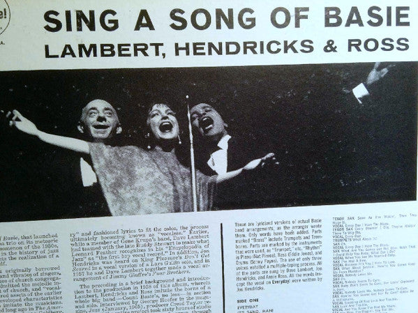 Lambert, Hendricks & Ross : Sing A Song Of Basie (LP, Mono, RE)
