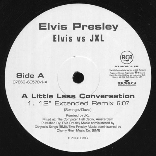 Elvis* vs. JXL* : A Little Less Conversation (12", Single)