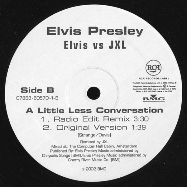 Elvis* vs. JXL* : A Little Less Conversation (12", Single)