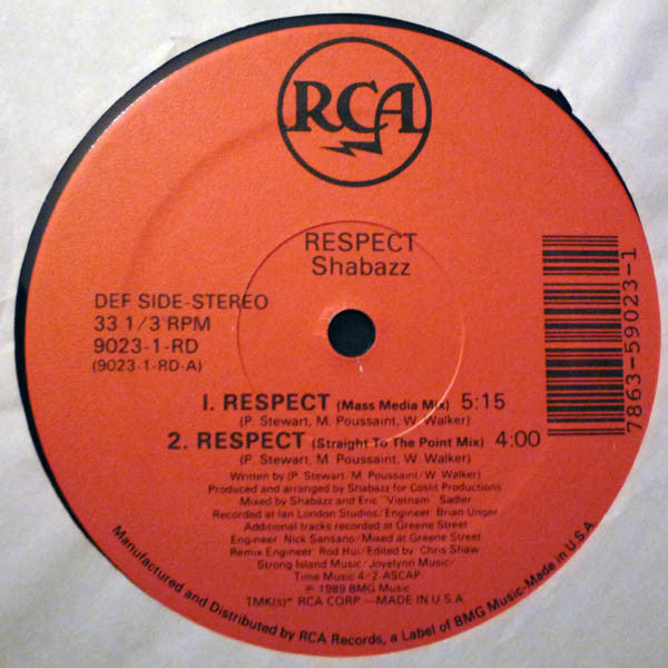 Shabazz : Respect (12")