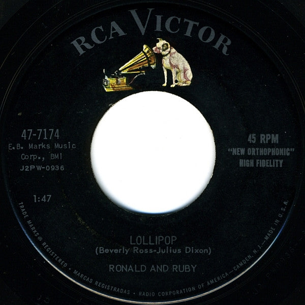 Ronald And Ruby* : Lollipop / Fickle Baby (7", Single, Ind)