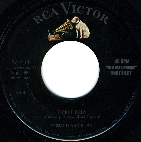 Ronald And Ruby* : Lollipop / Fickle Baby (7", Single, Ind)