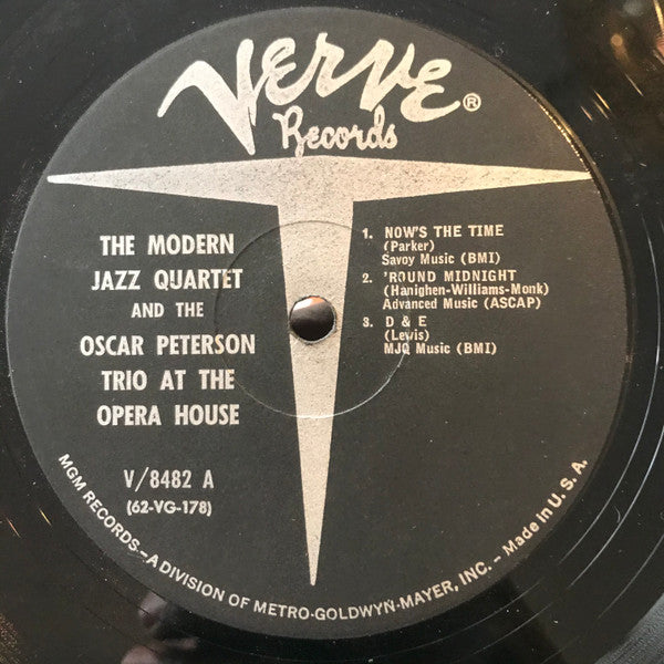 The Modern Jazz Quartet And The Oscar Peterson Trio : At The Opera House (LP, Album)