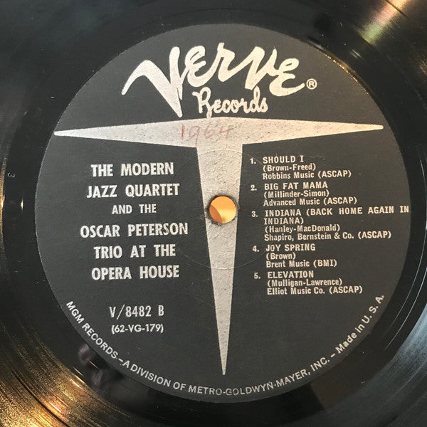 The Modern Jazz Quartet And The Oscar Peterson Trio : At The Opera House (LP, Album)