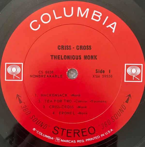 Thelonious Monk : Criss-Cross (LP, Album)