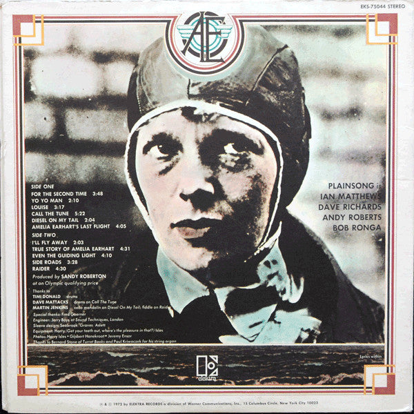Plainsong : In Search Of Amelia Earhart (LP, Album, Promo, San)