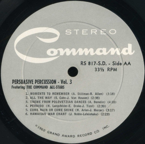 The Command All-Stars : Persuasive Percussion Volume 3 (LP, Album)