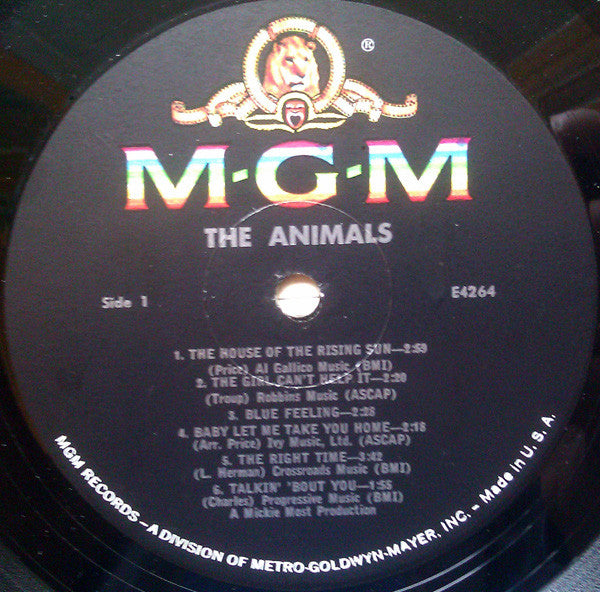 The Animals : The Animals (LP, Album, Mono, MGM)