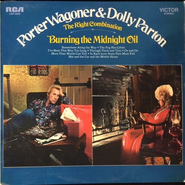 Porter Wagoner And Dolly Parton : The Right Combination Burning The Midnight Oil (LP, Album)