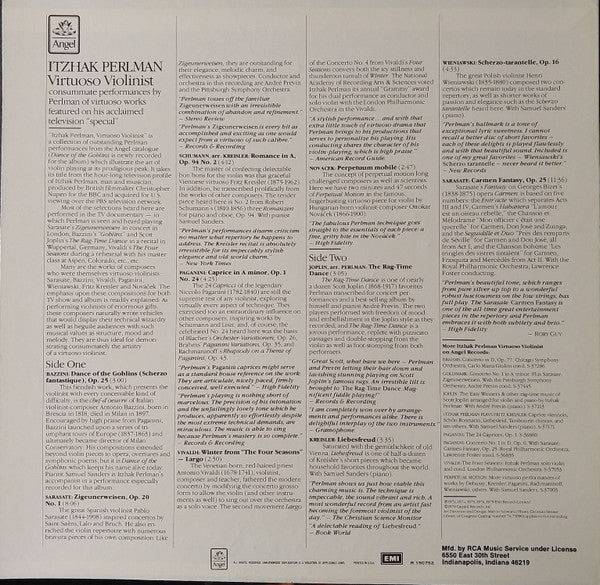 Itzhak Perlman : Virtuoso Violinist (LP, Album, Comp, Club, Ind)