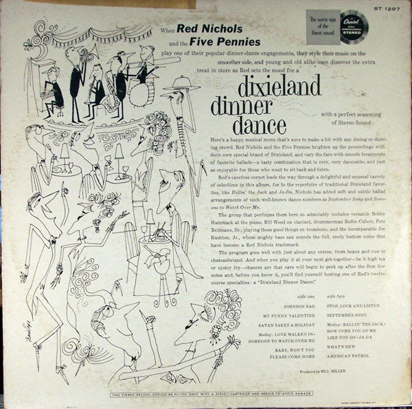 Red Nichols And His Five Pennies : Dixieland Dinner Dance (LP, Album)