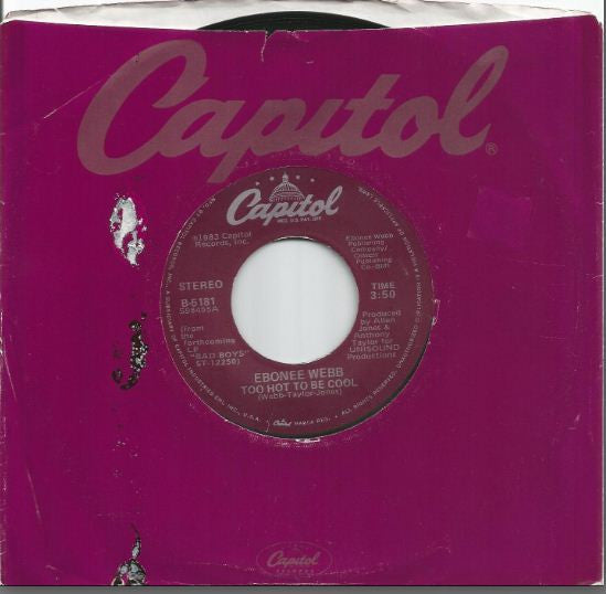 Ebonee Webb : Too Hot To Be Cool (7")