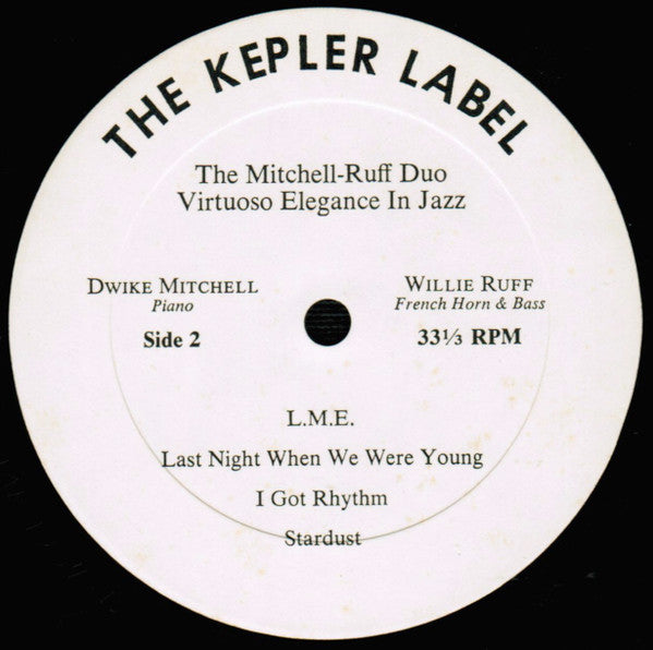 The Mitchell-Ruff Duo : Virtuoso Elegance In Jazz (LP, Album)
