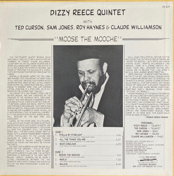 Dizzy Reece Quintet : Moose The Mooche (LP, Album, RE)