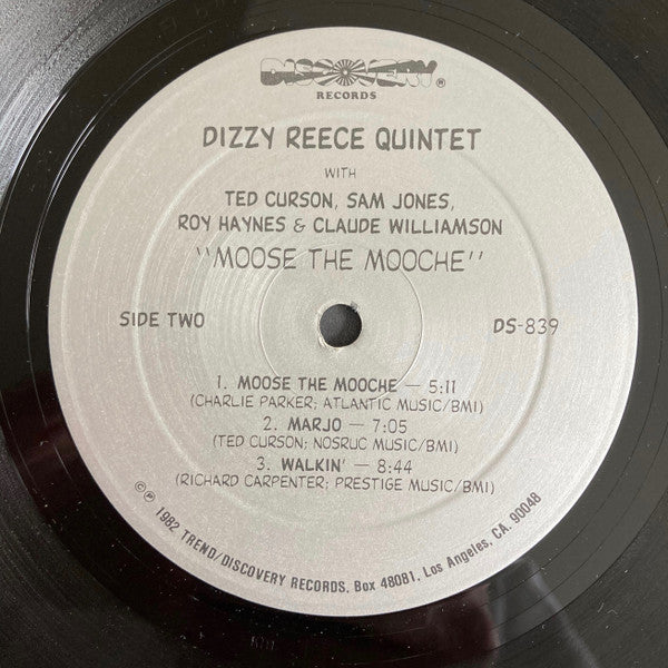 Dizzy Reece Quintet : Moose The Mooche (LP, Album, RE)