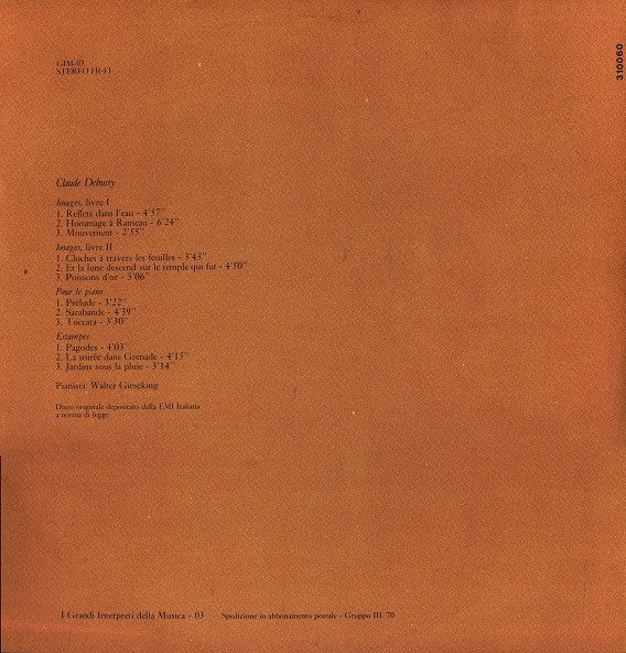 Claude Debussy, Walter Gieseking : Images - Pour Le Piano - Estampes (LP, Album, Sim)