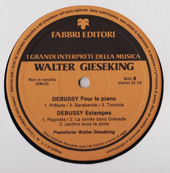Claude Debussy, Walter Gieseking : Images - Pour Le Piano - Estampes (LP, Album, Sim)