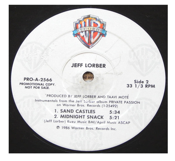 Jeff Lorber : Selections From "Private Passion" (12", Promo)