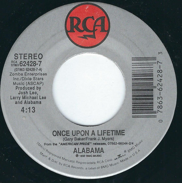Alabama : Once Upon A Lifetime (7", Single)