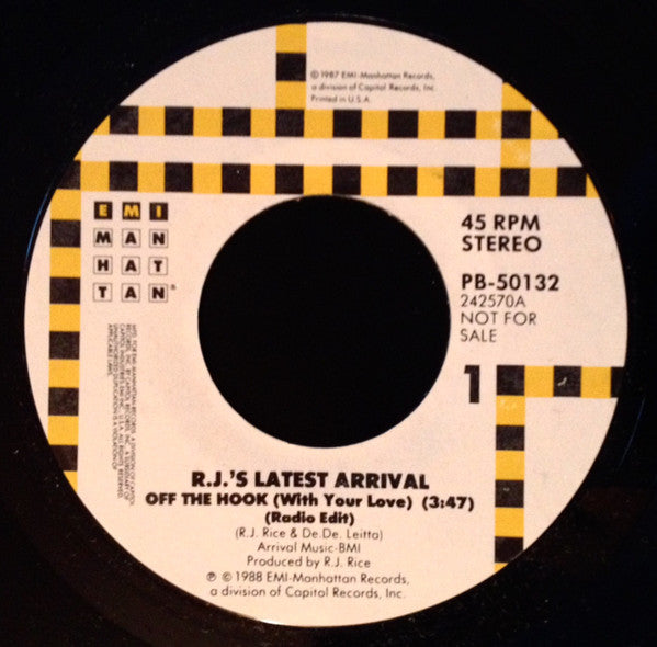 R.J.'s Latest Arrival : Off The Hook (With Your Love) (7", Promo)