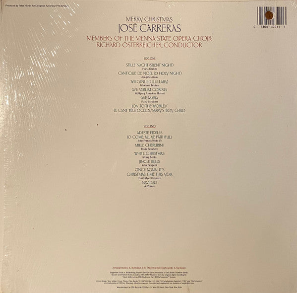 José Carreras : Merry Christmas (LP, Album)