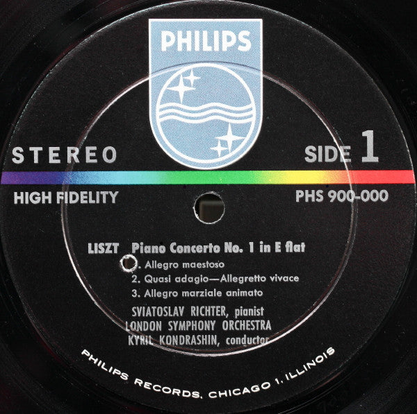 Sviatoslav Richter, Liszt*, London Symphony*, Kyril Kondrashin* : Concerto No.1 / Concerto No.2 (LP)