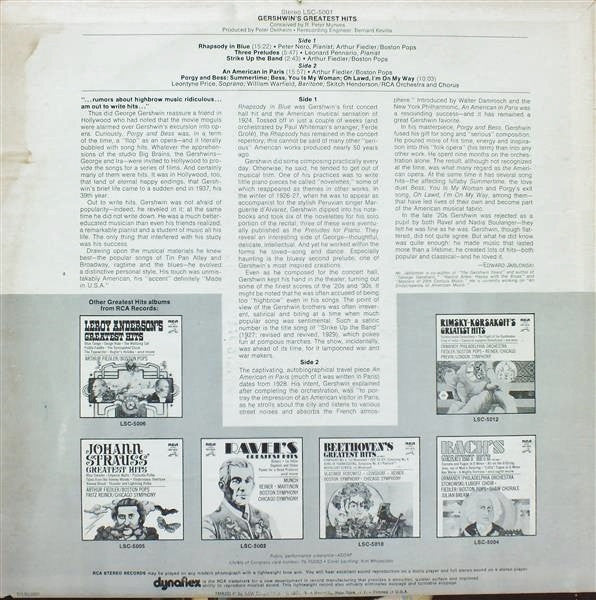 Gershwin* / Arthur Fiedler / Boston Pops*, Leontyne Price, Peter Nero, Leonard Pennario, William Warfield, Skitch Henderson : Gershwin's Greatest Hits (LP, Album, Comp, Ind)