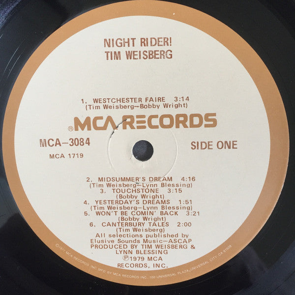 Tim Weisberg : Night-Rider! (LP, Album, Glo)