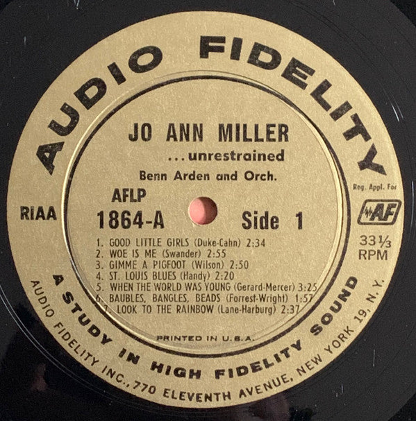 Jo Ann Miller : Unrestrained (LP, Mono)