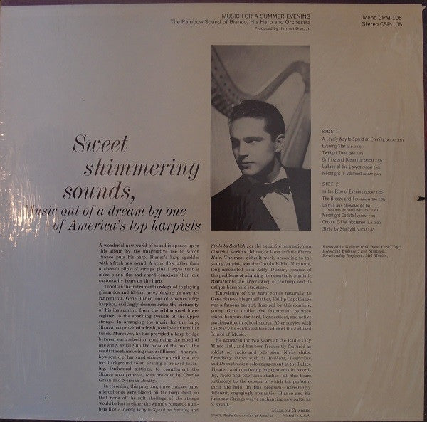 Gene Bianco : Music For A Summer Evening (LP, Album, Ind)