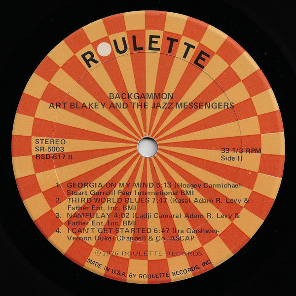 Art Blakey And The Jazz Messengers* : Backgammon (LP, Album)