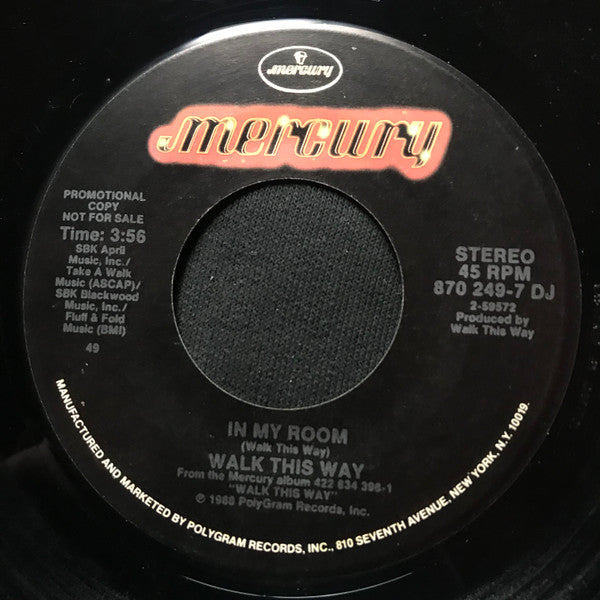 Walk This Way : In My Room (7", Promo)