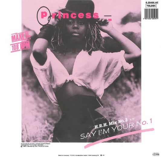Princess : Say I'm Your No. 1 (12", Maxi)
