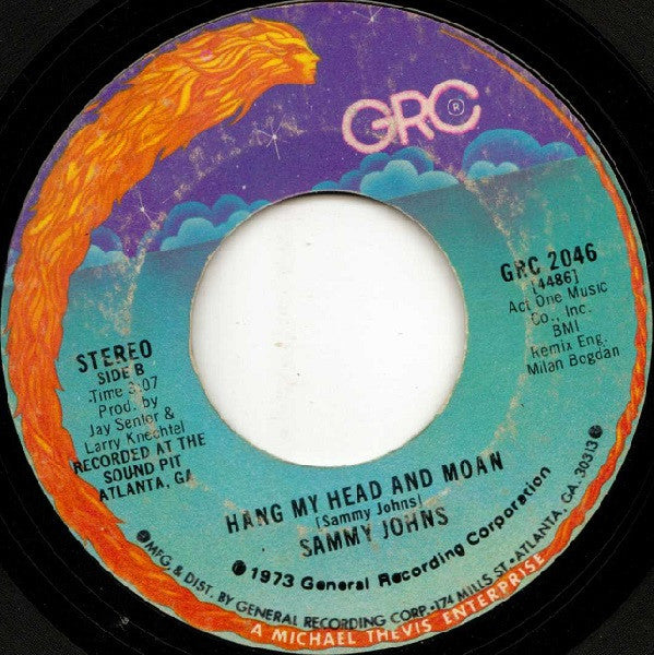 Sammy Johns : Chevy Van (7", Single)