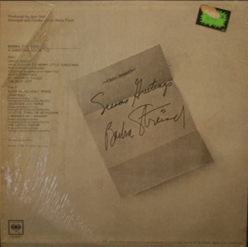 Barbra Streisand : A Christmas Album (LP, Album, RE)