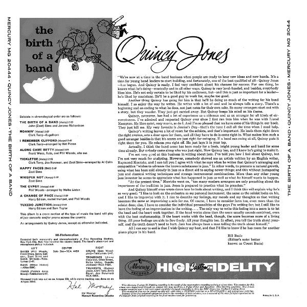 Quincy Jones : The Birth Of A Band (LP, Album, Mono, Promo)