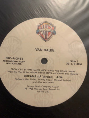 Van Halen : Dreams (12", Single, Promo)