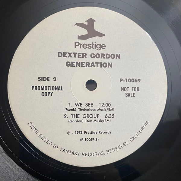 Dexter Gordon : Generation (LP, Album, Promo)
