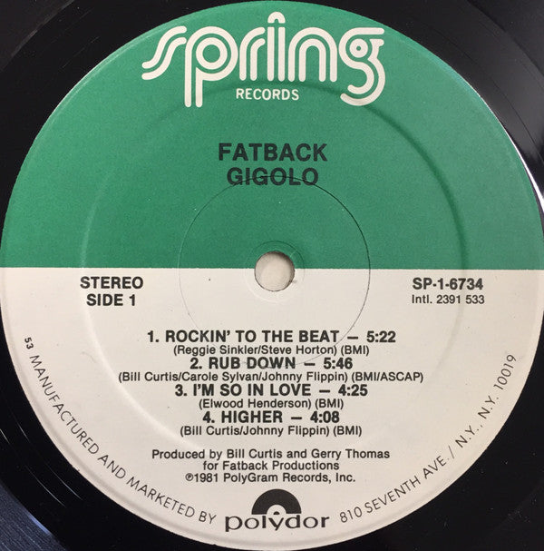 Fatback* : Gigolo (LP, Album, 53 )