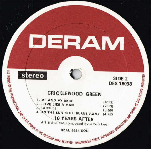 Ten Years After : Cricklewood Green (LP, Album, SON)