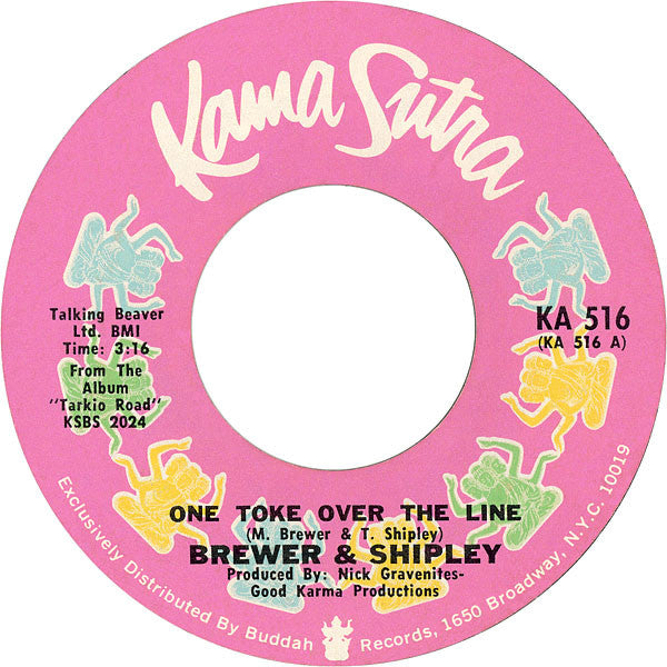 Brewer & Shipley* : One Toke Over The Line (7", Single)