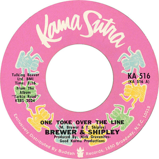Brewer & Shipley* : One Toke Over The Line (7", Single)