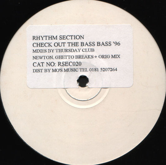 Rhythm Section (2) : Check Out The Bass 96 (12", Promo, W/Lbl)