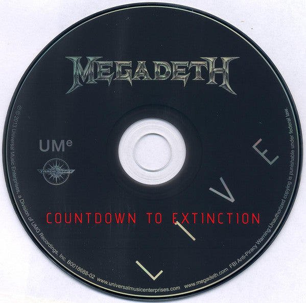 Megadeth : Countdown To Extinction Live (CD, Album)