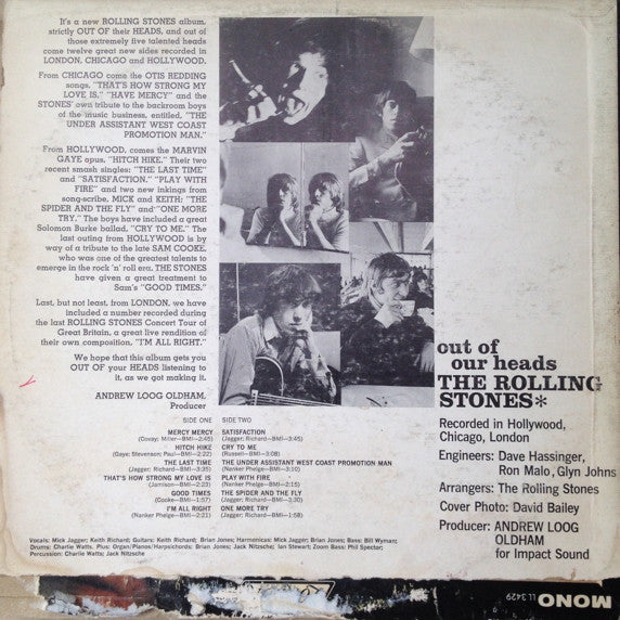 The Rolling Stones : Out Of Our Heads (LP, Album)